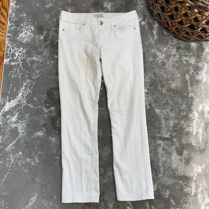 Women’s white Express cropped skinny jeans sz 4
